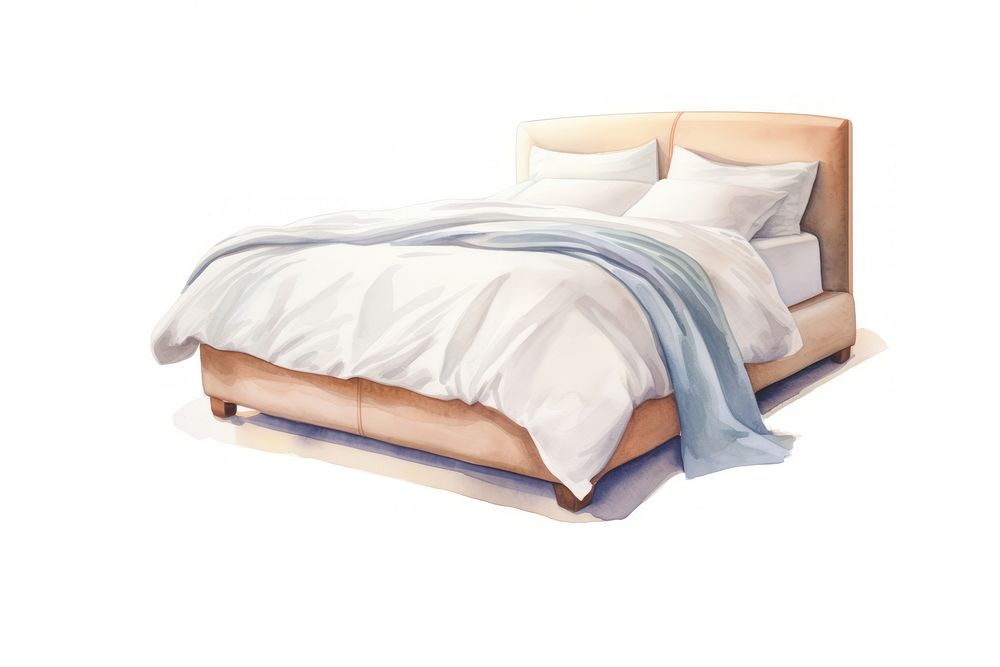 Bed furniture blanket comfortable. AI generated Image by rawpixel.