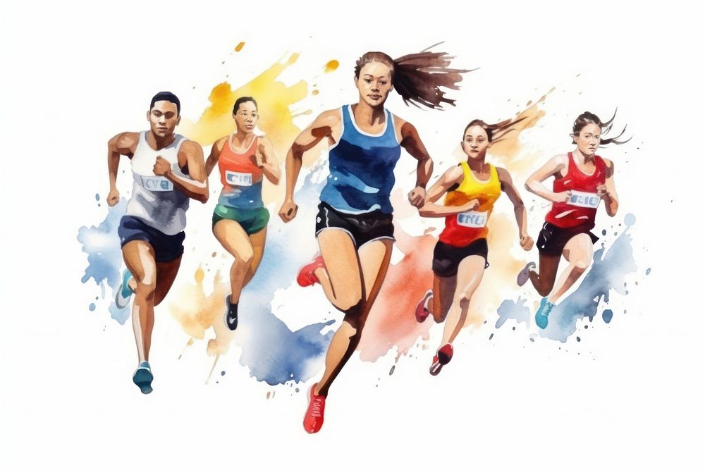 Sports competition running jogging. AI generated Image by rawpixel.