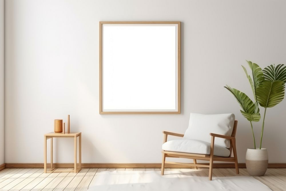 Furniture pillow frame chair. AI generated Image by rawpixel.
