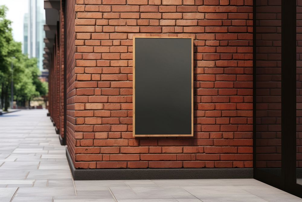 Brick wall architecture blackboard. AI generated Image by rawpixel.