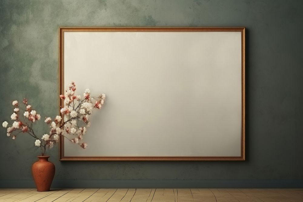 Painting flower frame wall. AI generated Image by rawpixel.