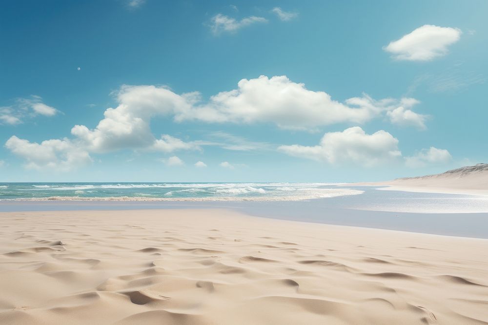 Beach outdoors horizon nature. 