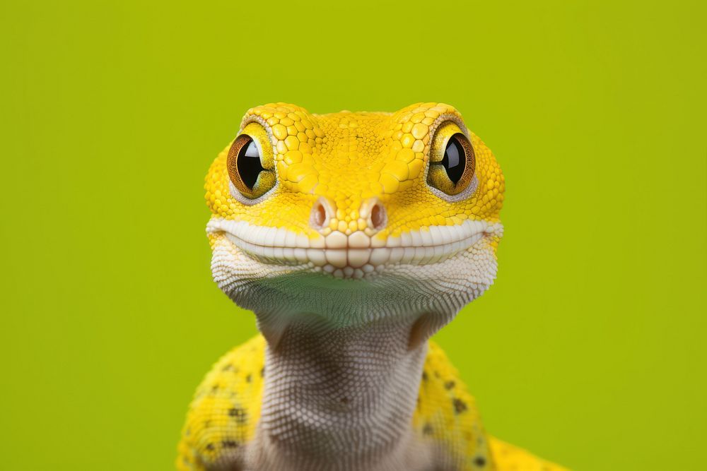 Gecko wildlife portrait reptile. AI generated Image by rawpixel.