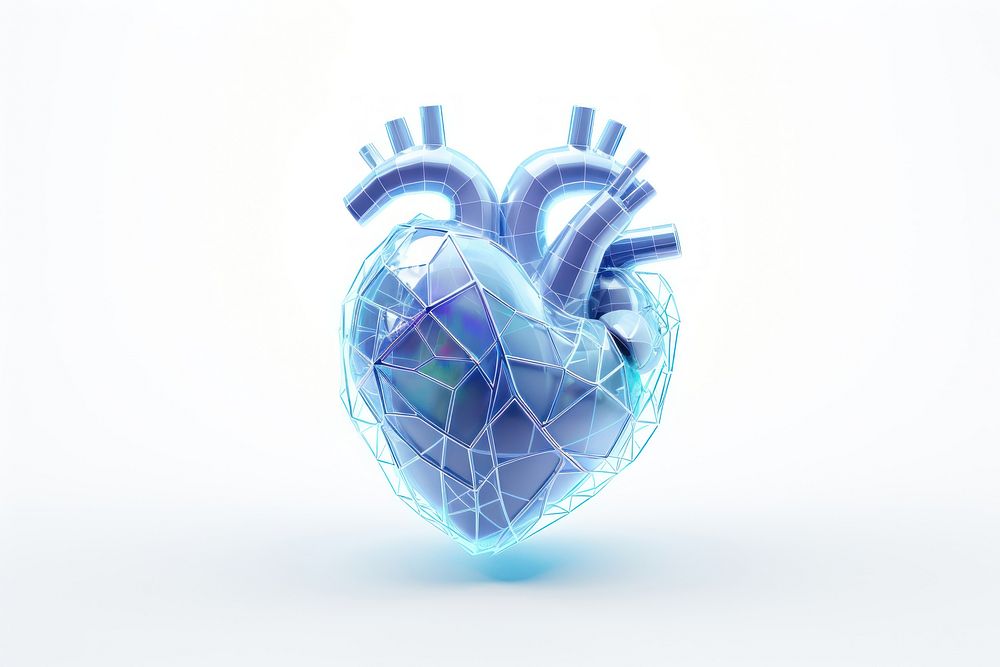 Technology heart blue accessories. AI generated Image by rawpixel.