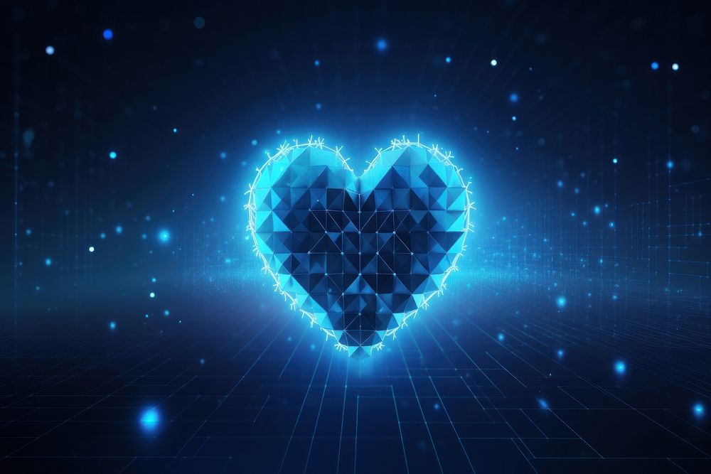 Backgrounds technology abstract heart. AI generated Image by rawpixel.