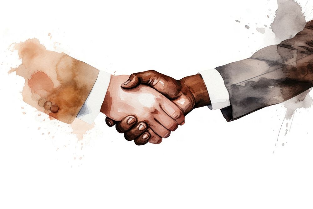 Handshake togetherness agreement person. AI generated Image by rawpixel.