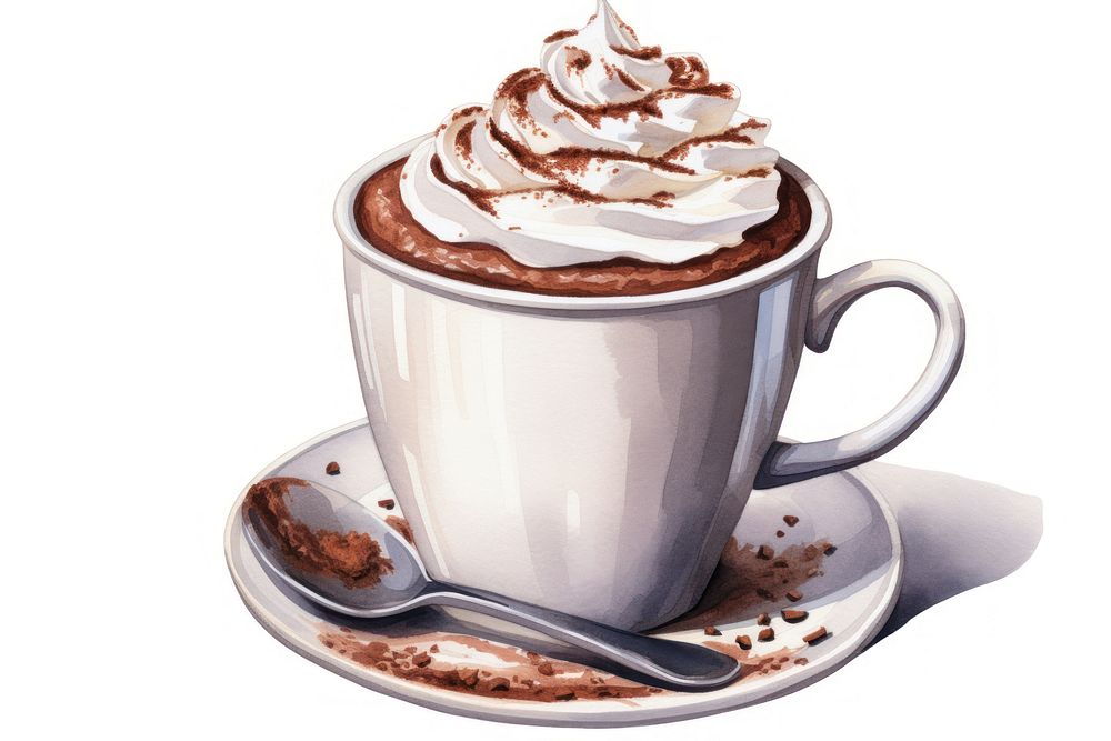 Chocolate dessert coffee drink, digital | Free Photo Illustration ...