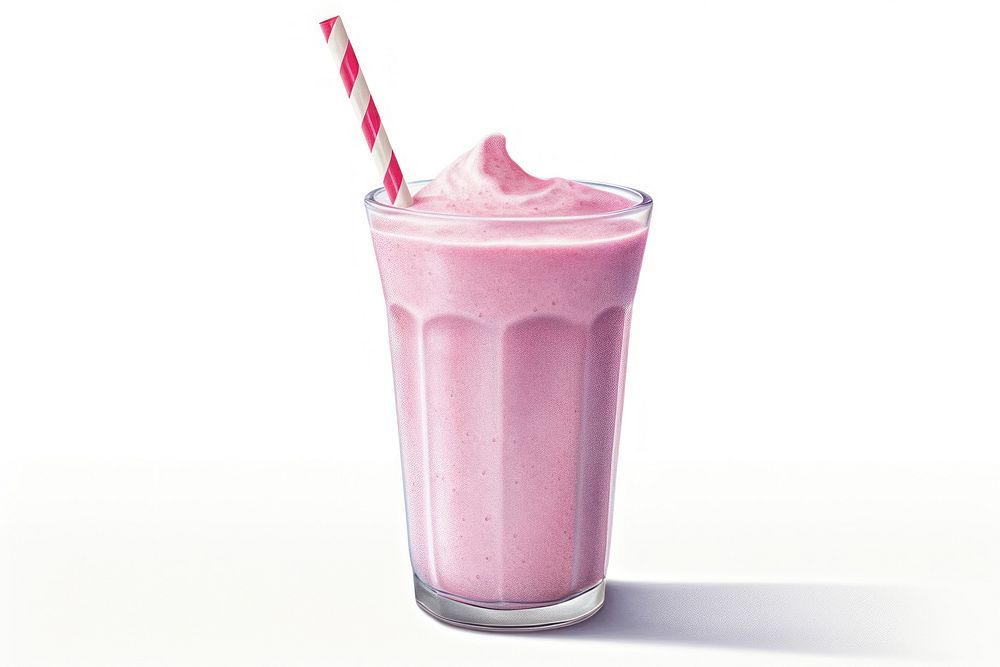 Smoothie milkshake drink juice, digital paint illustration. AI generated image