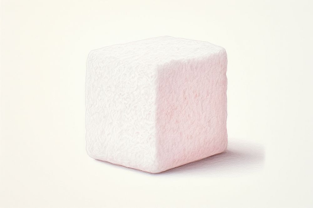 Sugar cube, digital paint illustration. AI generated image