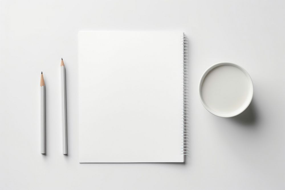 Pencil paper white refreshment. AI generated Image by rawpixel.