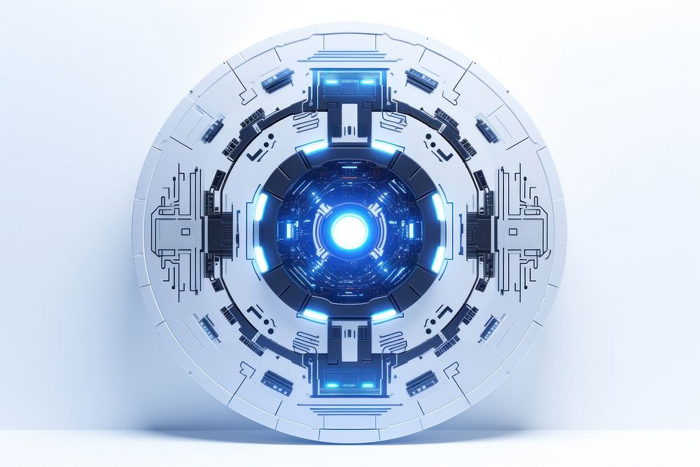 Technology futuristic circle blue. AI generated Image by rawpixel.