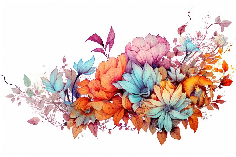Flower art pattern plant. AI generated Image by rawpixel.