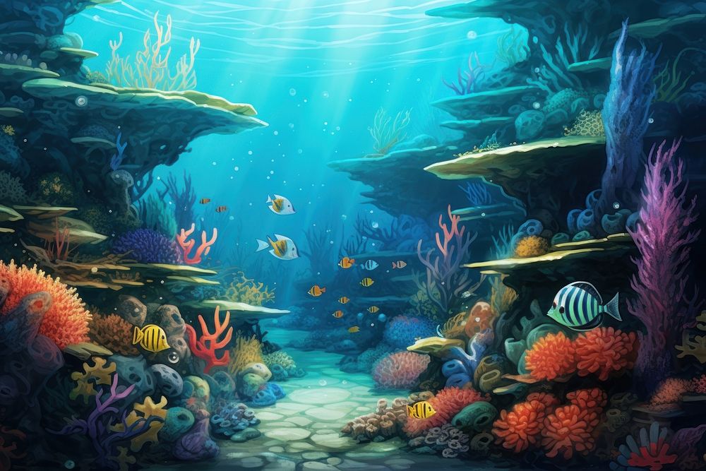 Sea underwater aquarium outdoors. AI | Premium Photo Illustration ...