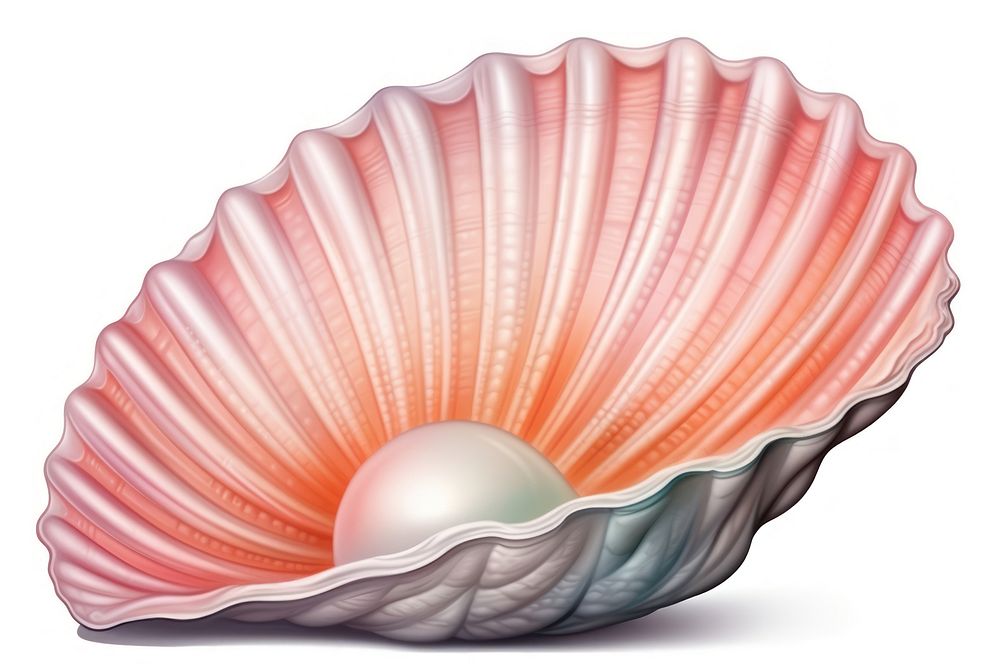 Seashell pearl clam invertebrate. AI generated Image by rawpixel.