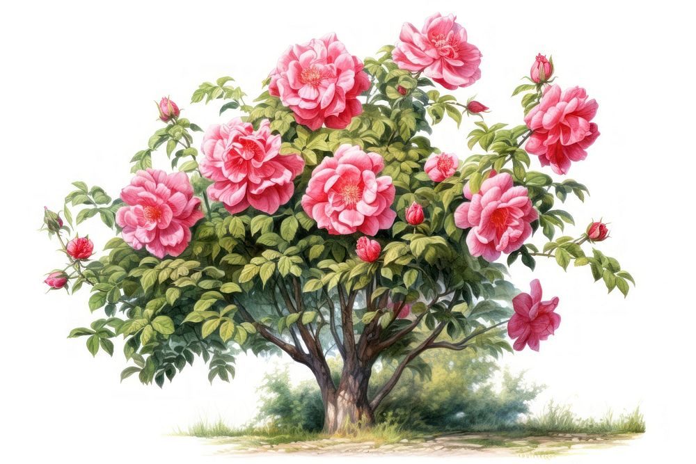 Rose blossom flower plant. AI generated Image by rawpixel.