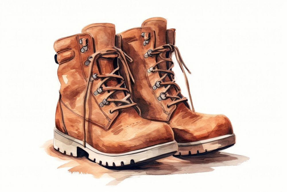 Footwear shoe boot shoelace. AI generated Image by rawpixel.