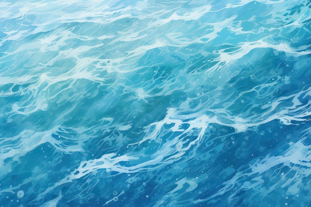 Sea outdoors nature ocean, digital paint illustration. AI generated image