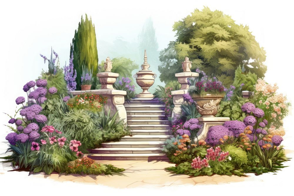 Garden architecture outdoors lavender