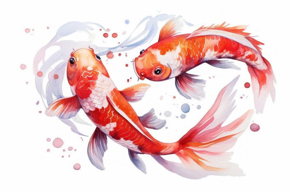 Fish koi animal creativity. AI generated Image by rawpixel.