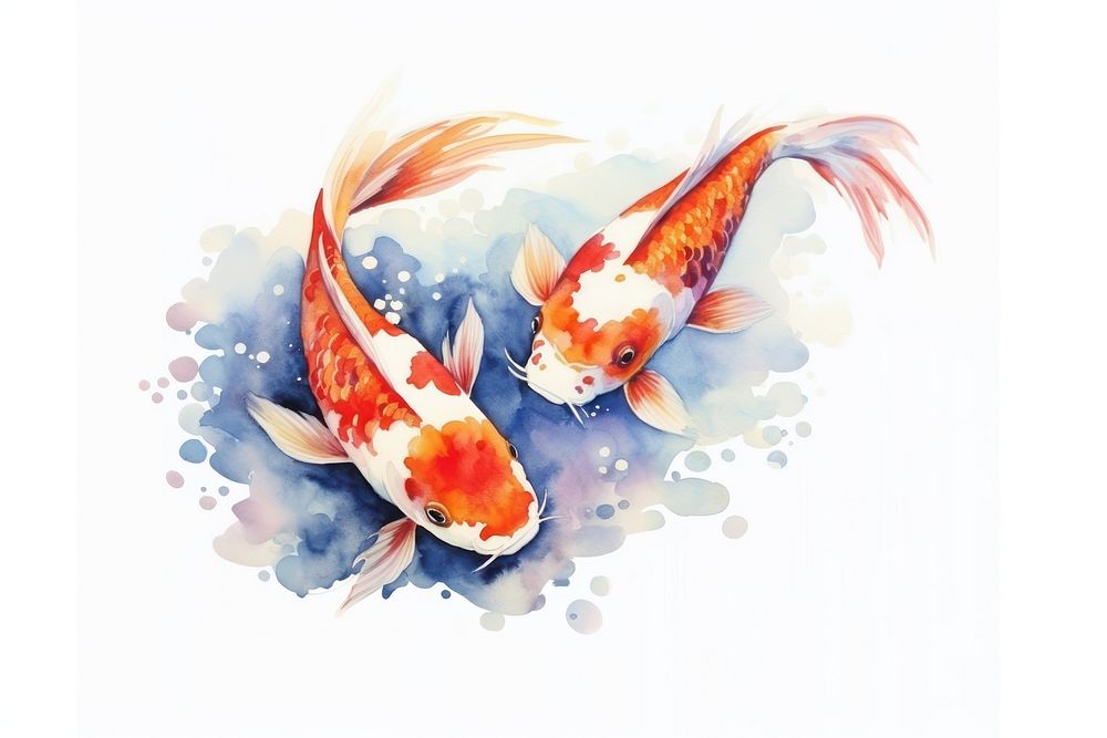 Fish koi animal underwater. AI generated Image by rawpixel.