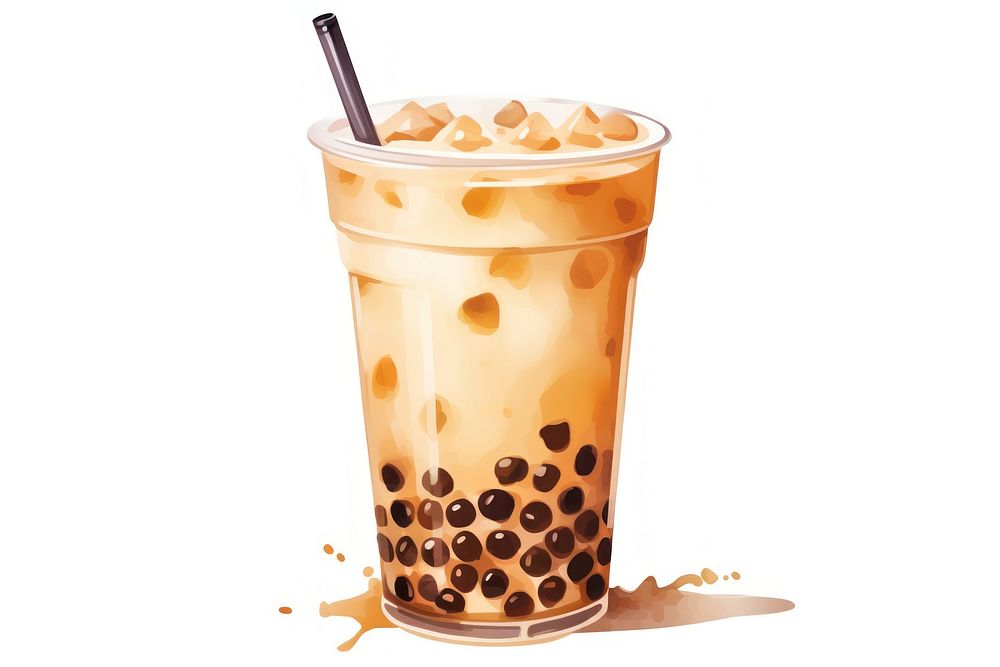 Drink refreshment bubble tea milkshake. AI generated Image by rawpixel.