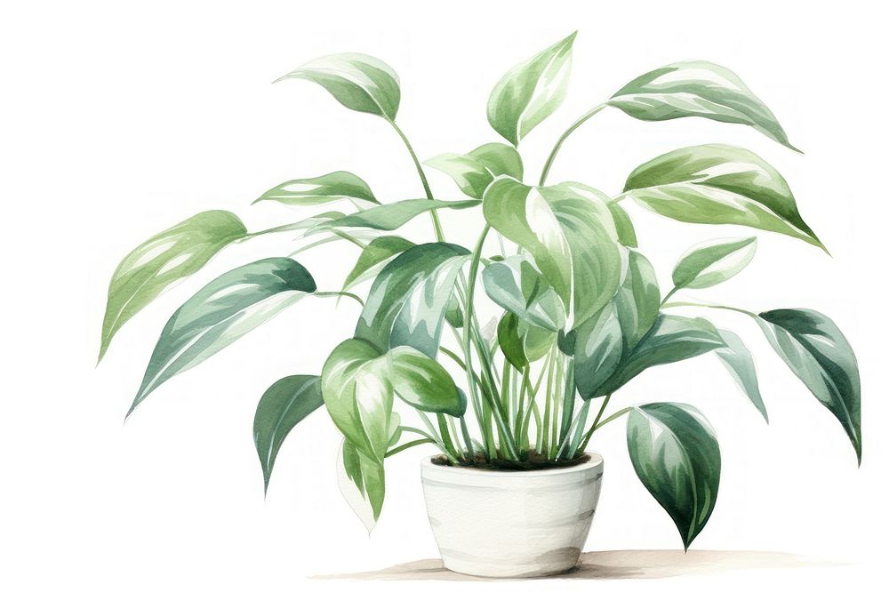 Plant leaf white background houseplant. AI generated Image by rawpixel.