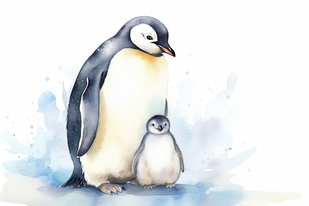 Penguin animal bird togetherness. AI generated Image by rawpixel.