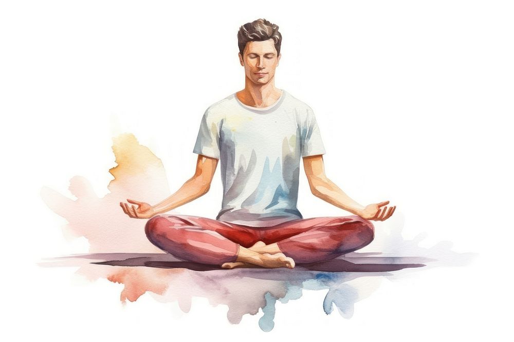 Yoga posture sports adult. AI generated Image by rawpixel.