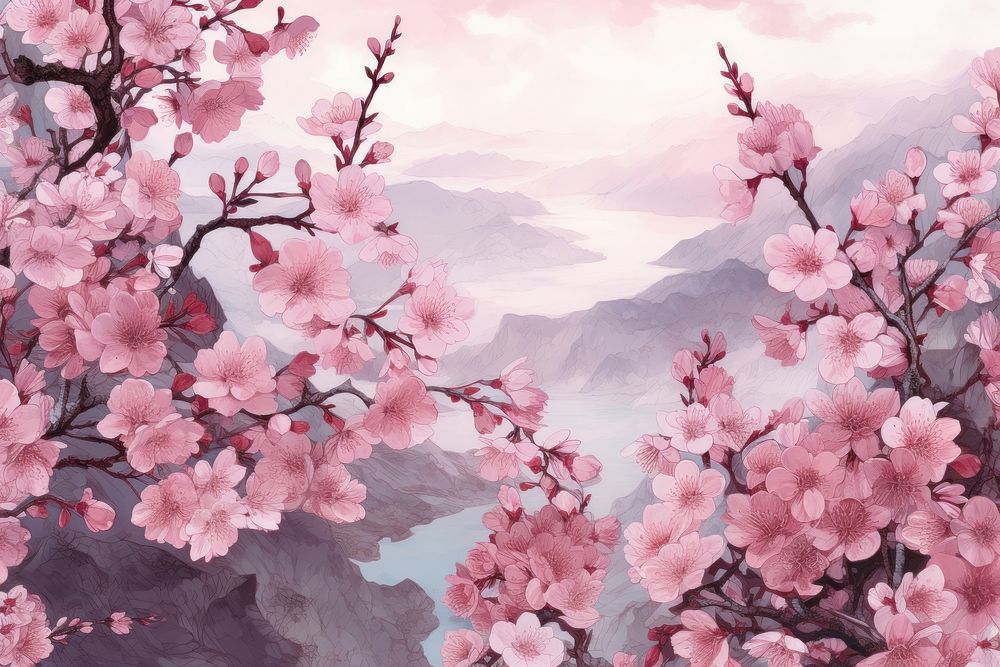Blossom outdoors flower cherry. AI generated Image by rawpixel.