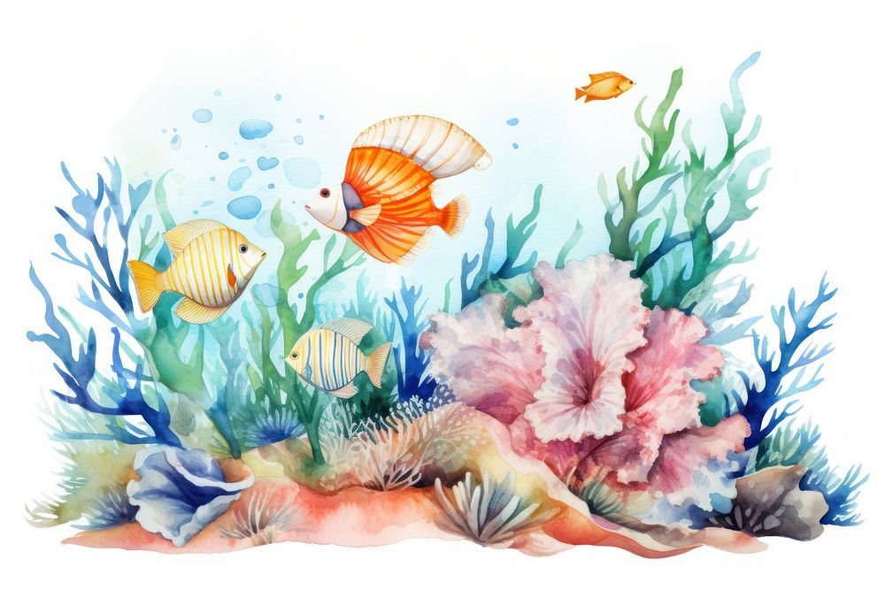 Sea painting outdoors animal. AI generated Image by rawpixel.