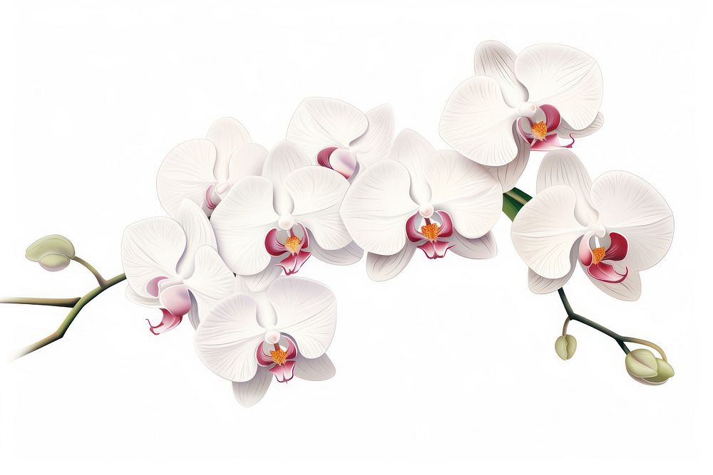 Orchid flower plant white. AI generated Image by rawpixel.