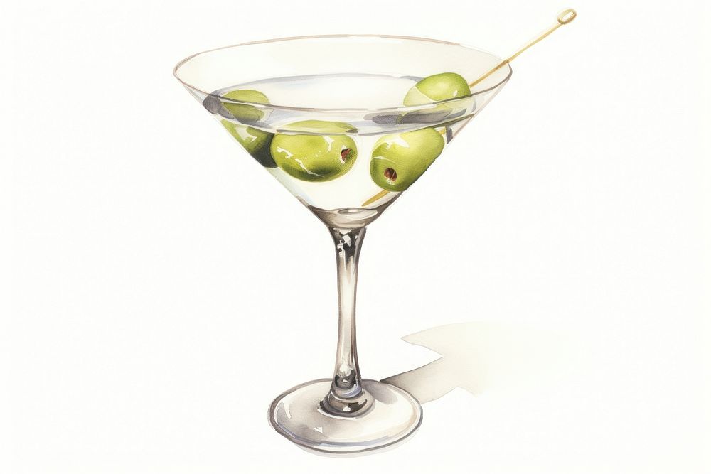 Martini cocktail drink fruit. AI generated Image by rawpixel.
