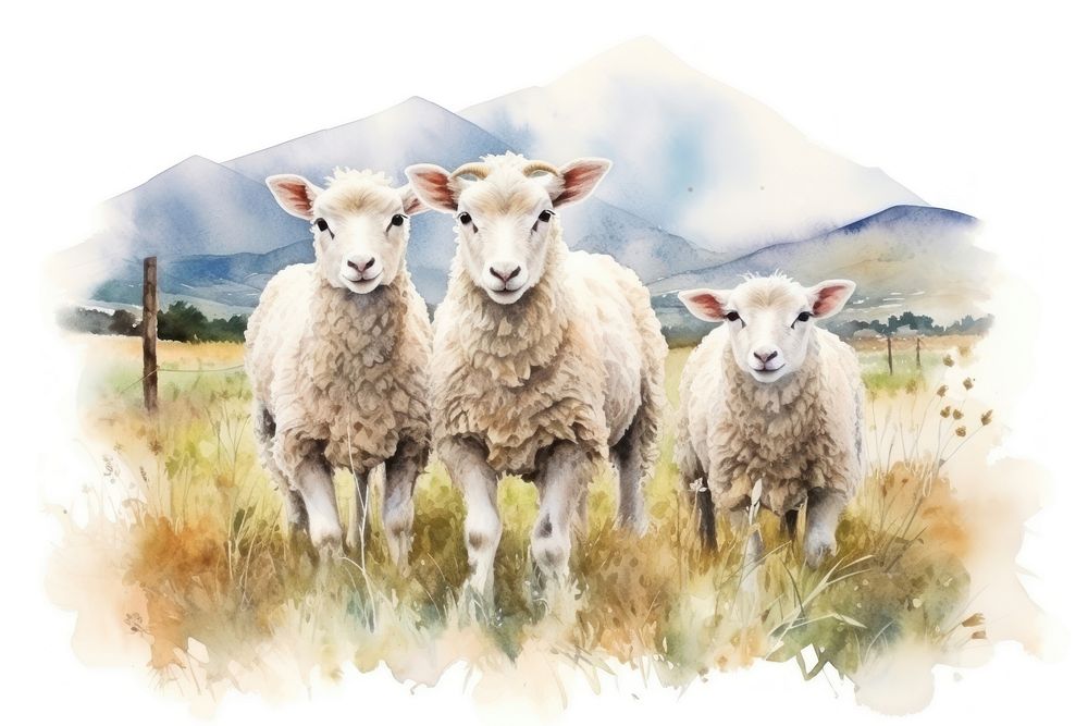Sheep livestock outdoors animal. AI generated Image by rawpixel.