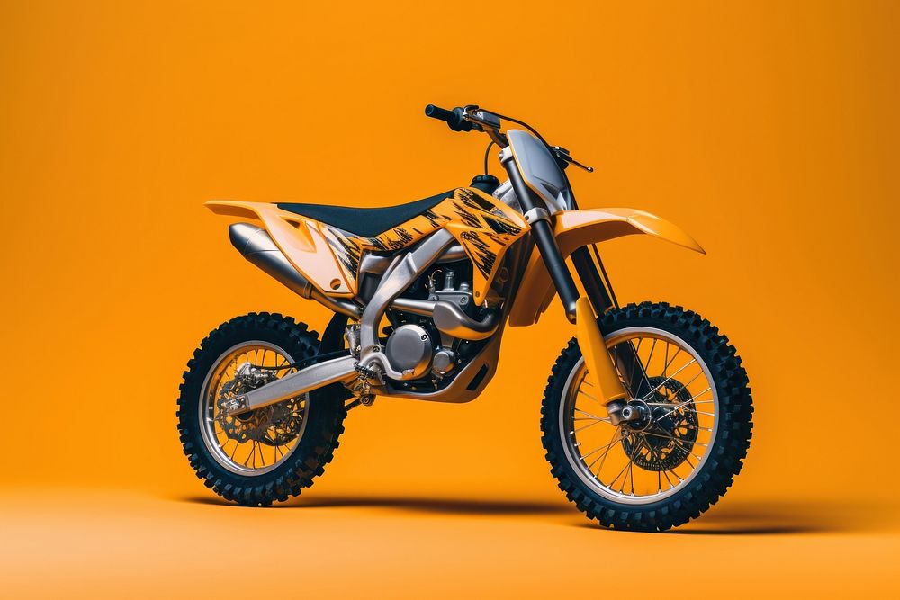 Motorcycle motocross vehicle wheel. AI generated Image by rawpixel.