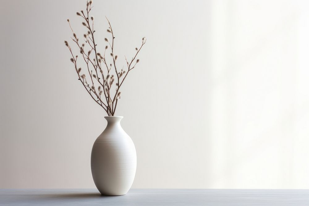 Vase flower plant white. AI generated Image by rawpixel.