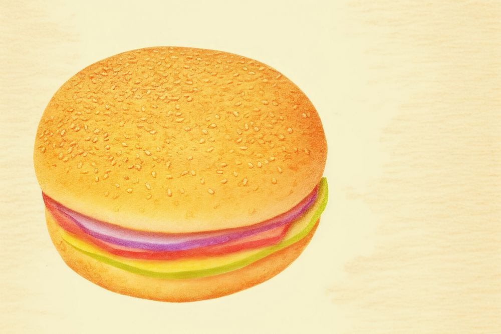 Hamburger bread food bun. AI generated Image by rawpixel.