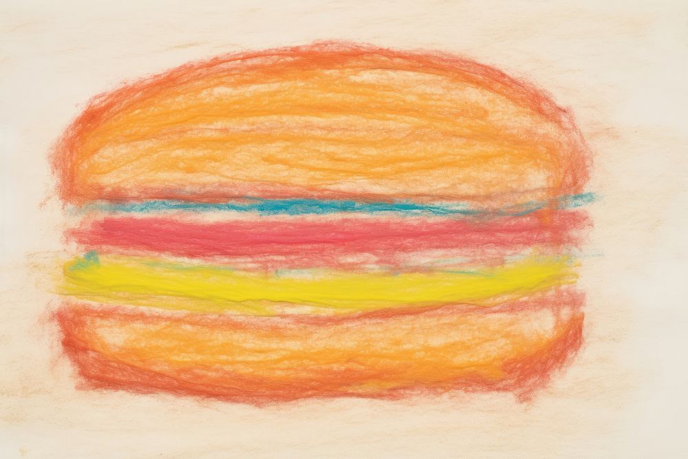Hamburger painting creativity textured. AI generated Image by rawpixel.