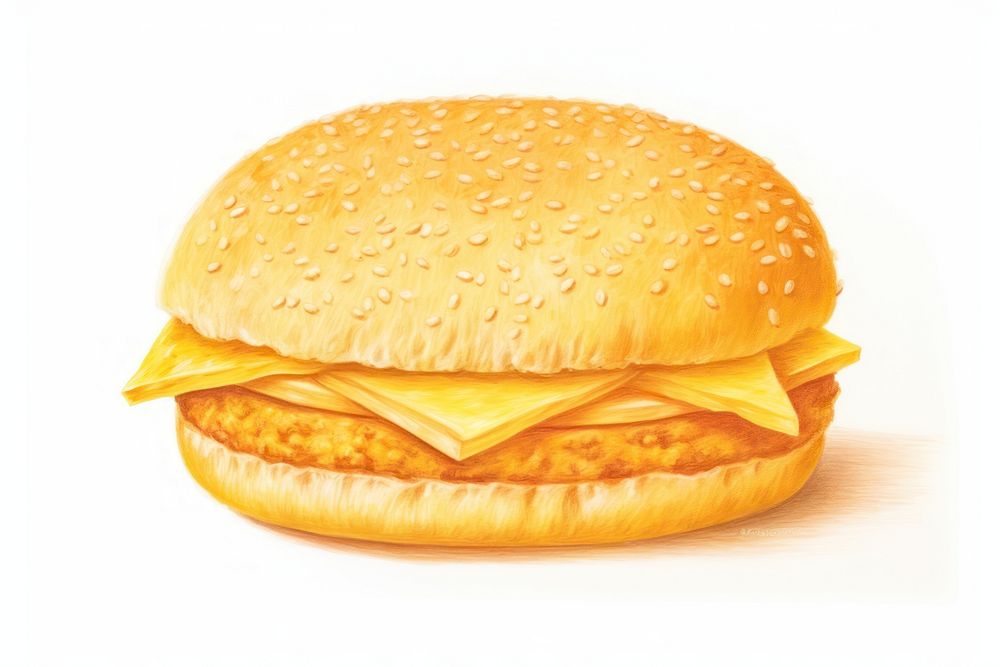 Cheese burger bread food. AI generated Image by rawpixel.