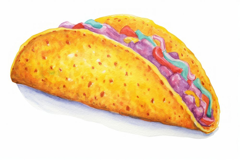 Food taco bread white background. AI generated Image by rawpixel.