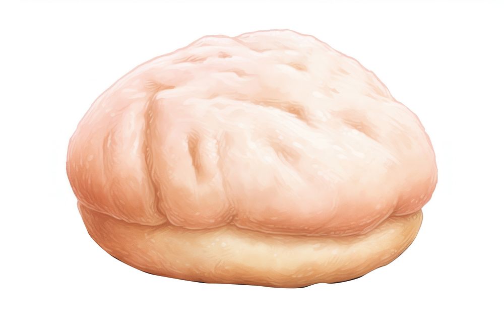Food white background confectionery xiaolongbao, digital paint illustration. AI generated image
