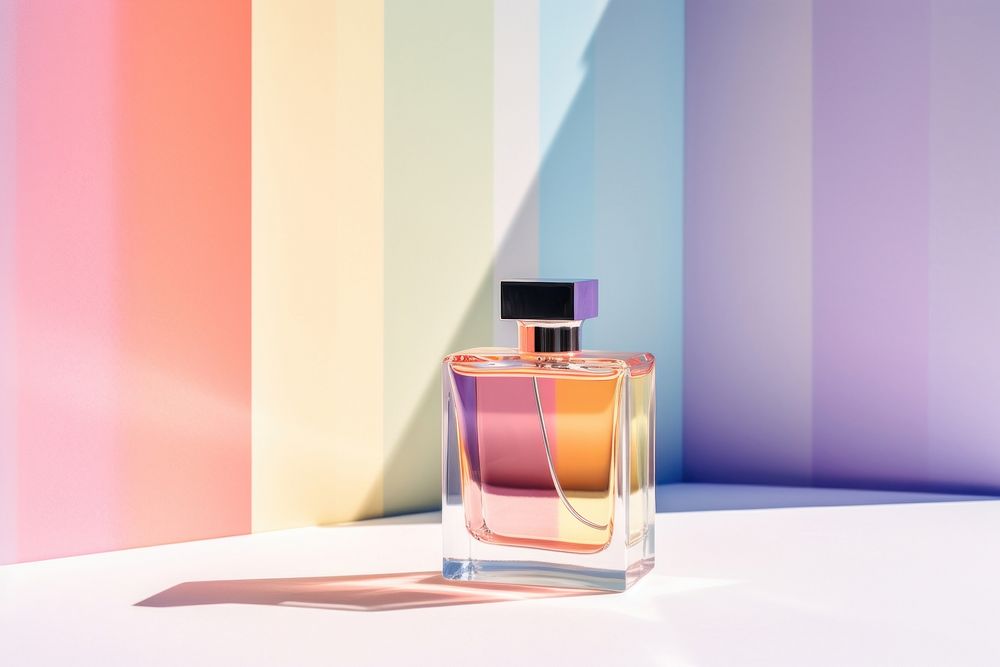 Perfume cosmetics bottle purple. AI generated Image by rawpixel.