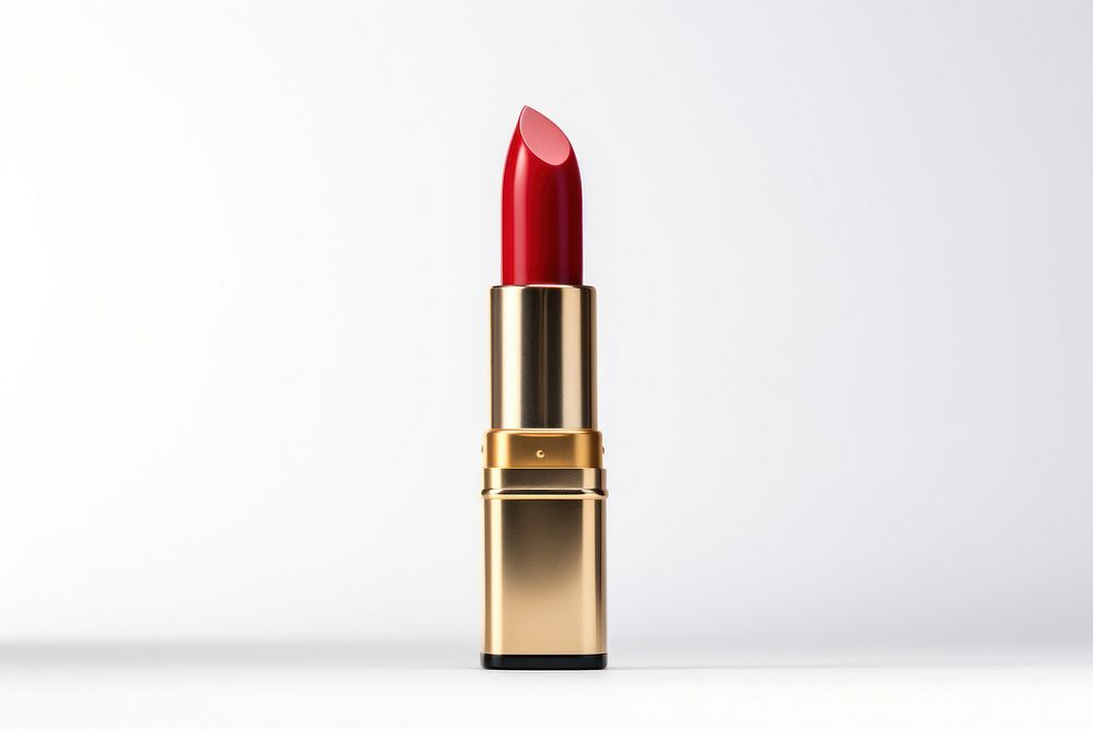 Lipstick cosmetics white background perfection. AI generated Image by rawpixel.