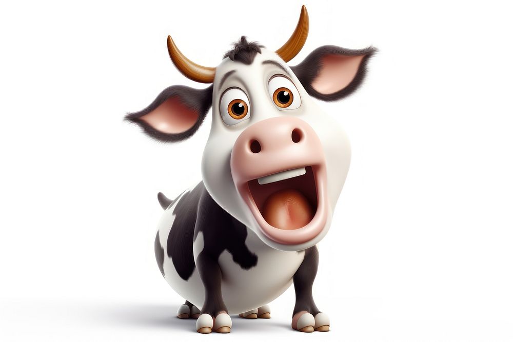 Cow livestock cartoon mammal. AI generated Image by rawpixel.