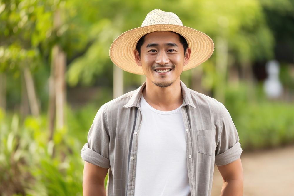 Farmer smile happy agriculture. 