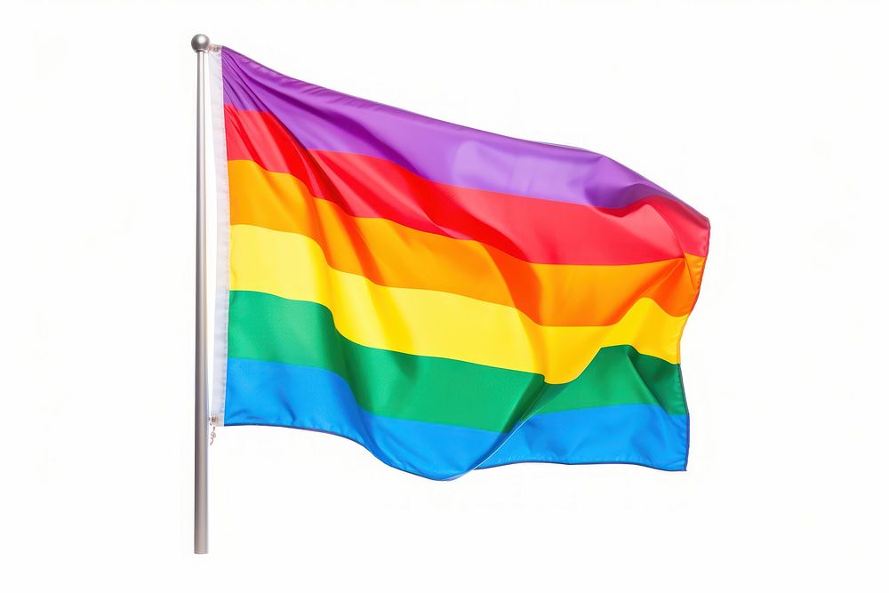 Flag rainbow white background celebration. AI generated Image by rawpixel.