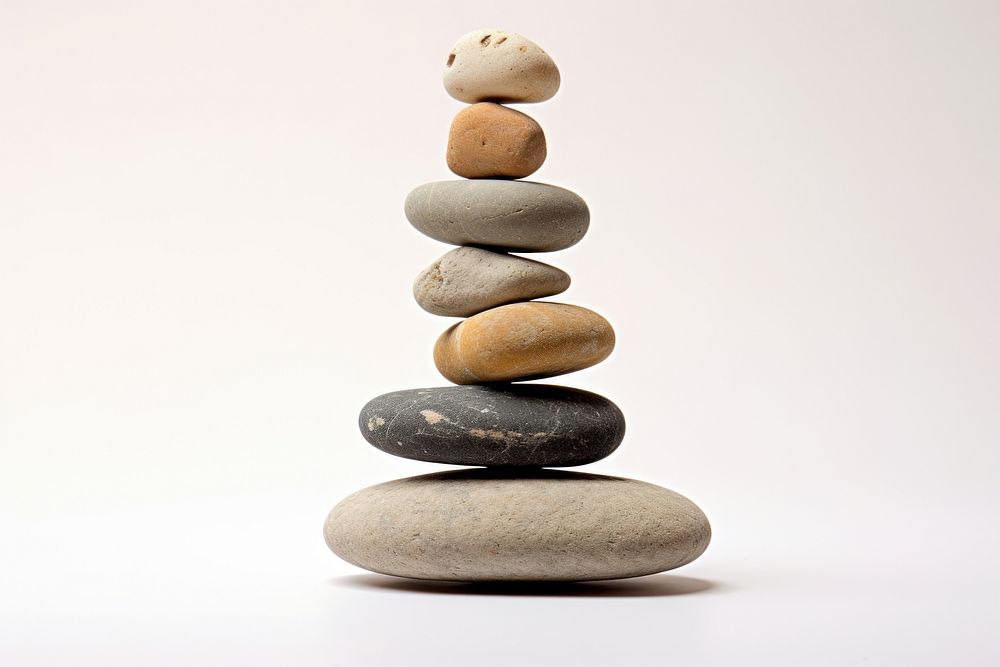 Pebble rock zen-like balance. 