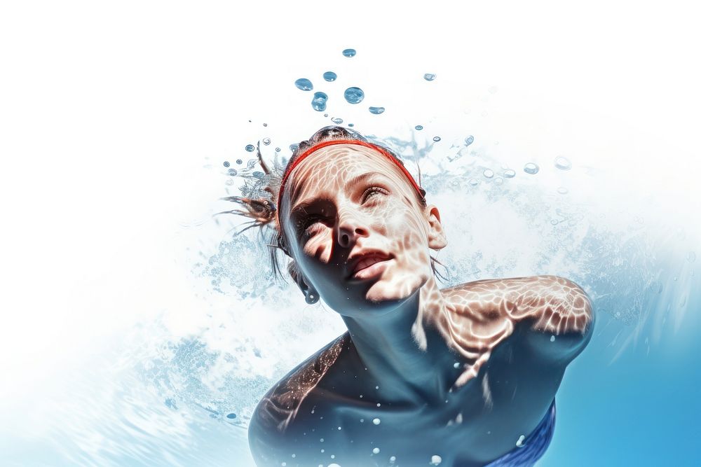 Swimming portrait sports photo. AI generated Image by rawpixel.