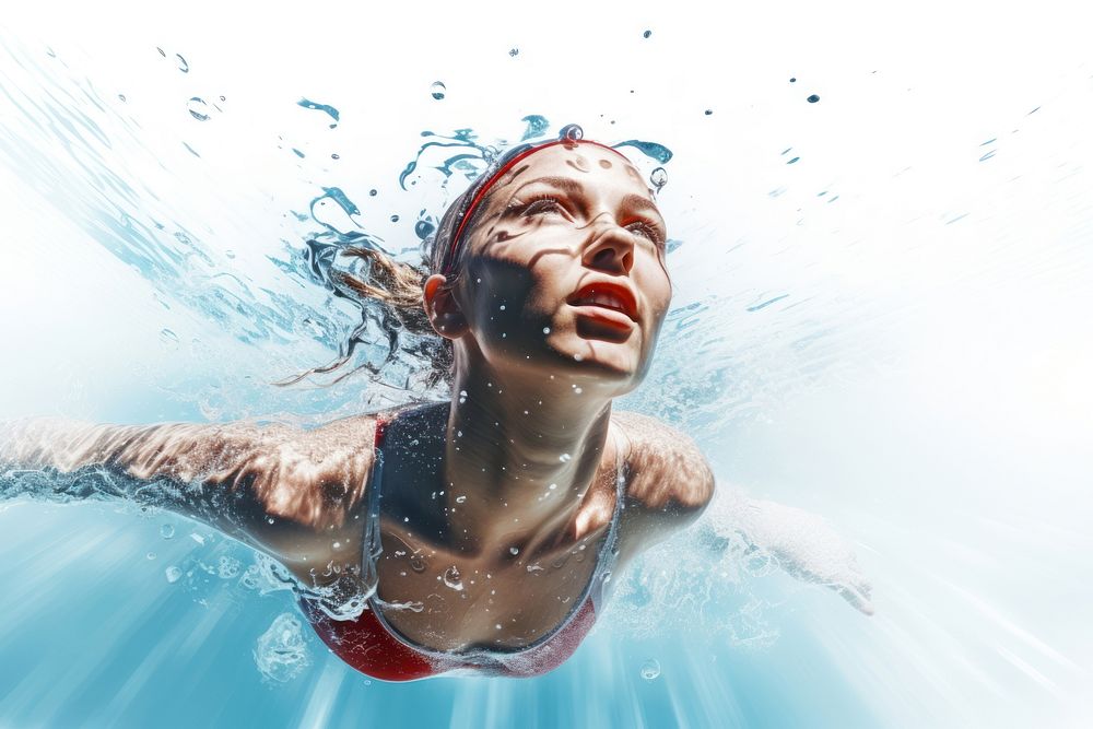 Swimming recreation swimmer sports. AI generated Image by rawpixel.