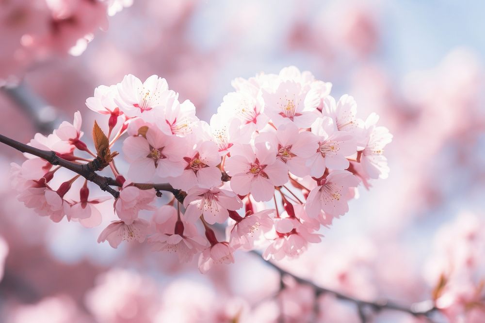 Blossom flower cherry plant. AI generated Image by rawpixel.