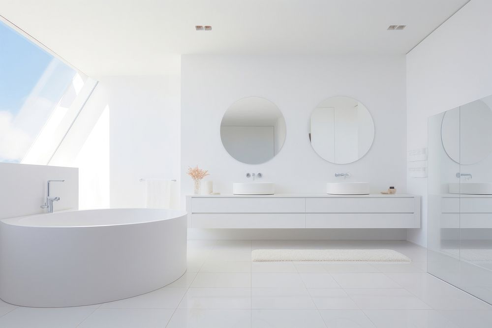 Bathroom bathtub sink architecture. AI generated Image by rawpixel.